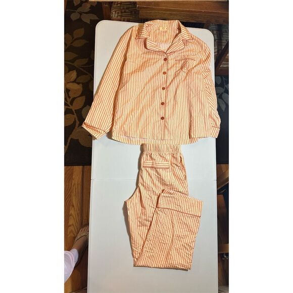 Taylor Swift Other - Taylor Swift Women's Striped Pajama Set Orange Size L